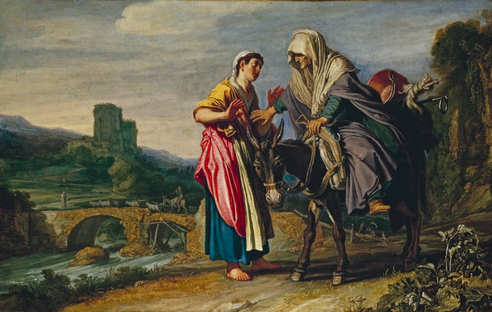Pieter Lastman, Ruth Swears Loyalty to Naomi, 1614, oil on panel, the moment Ruth refuses to leave her grieving mother-in-law on the road back to Bethlehem